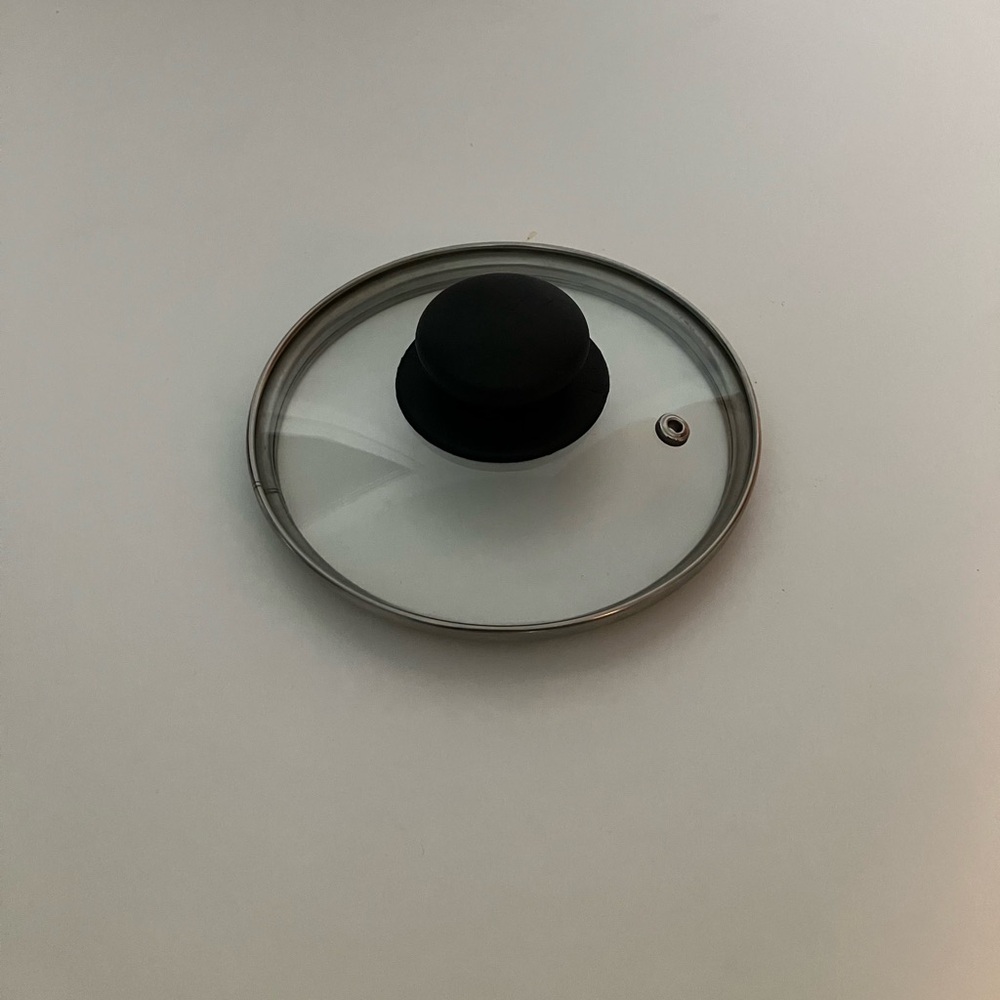 Glass Pot Lid with Black Handle